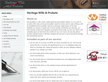 Tablet Screenshot of heritagewillsandprobate.com